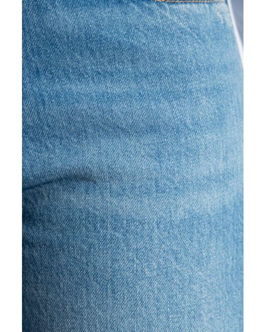 Anine Bing Blue Hugh Wide-Leg Jeans