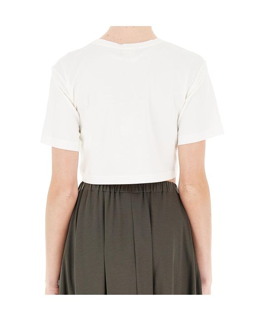 Max Mara White Cropped T-Shirt