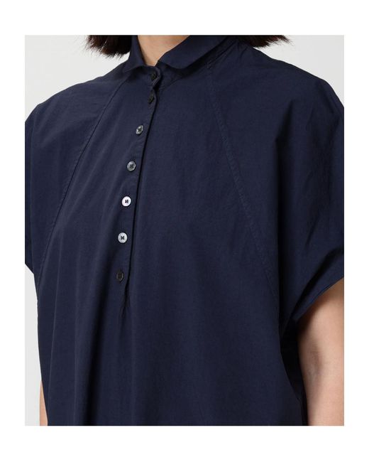 Barena Blue Button-Fastening Dress