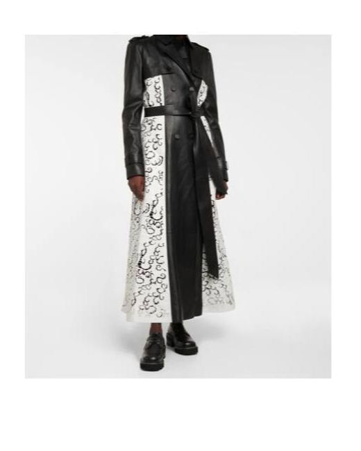 Gabriela Hearst Black Leather Trench Coat
