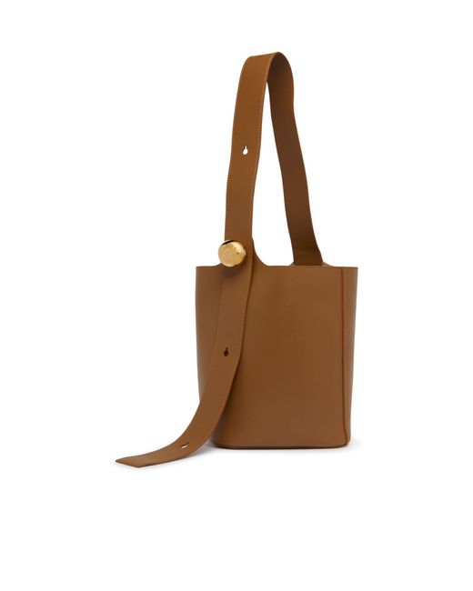 Loewe Brown Pebble Bucket Shoulder Bag