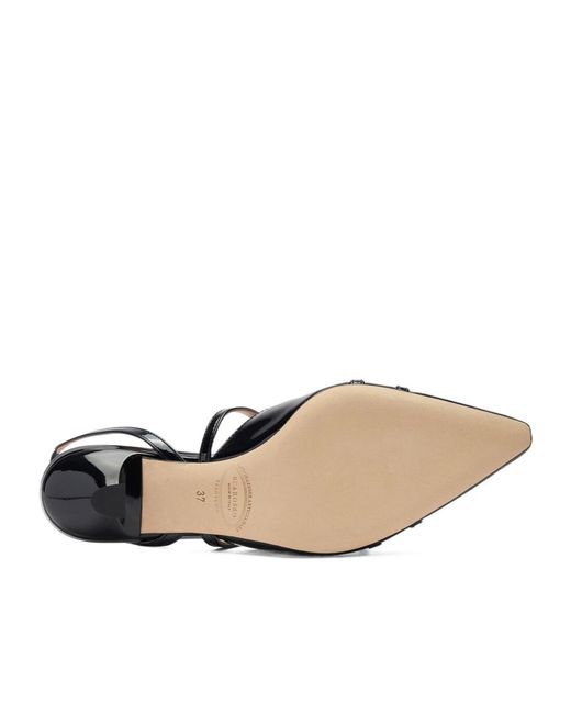 Scarosso Black Selena Slingback Pumps