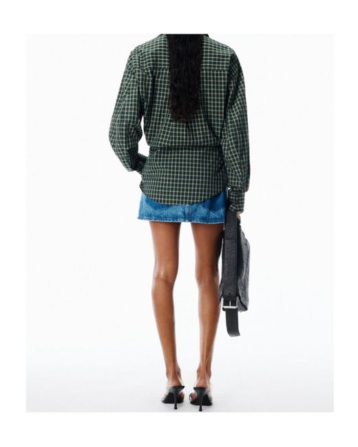 Alexander Wang Green Pre-Styled Wrap Mini Dress