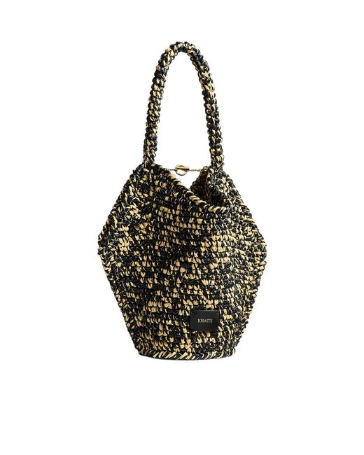Khaite Metallic Logo-Patch Tote Bag