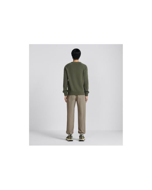 Dior Gray Homme Logo Patch Belted-Waist Trousers for men