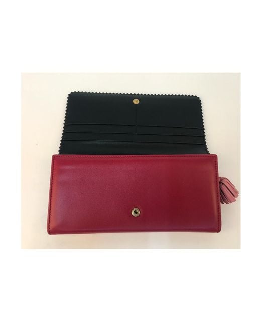 Loewe Red Zipper Wallet