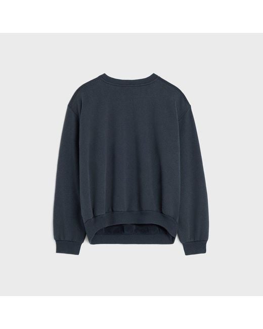 Céline Blue Loose Sweatshirt