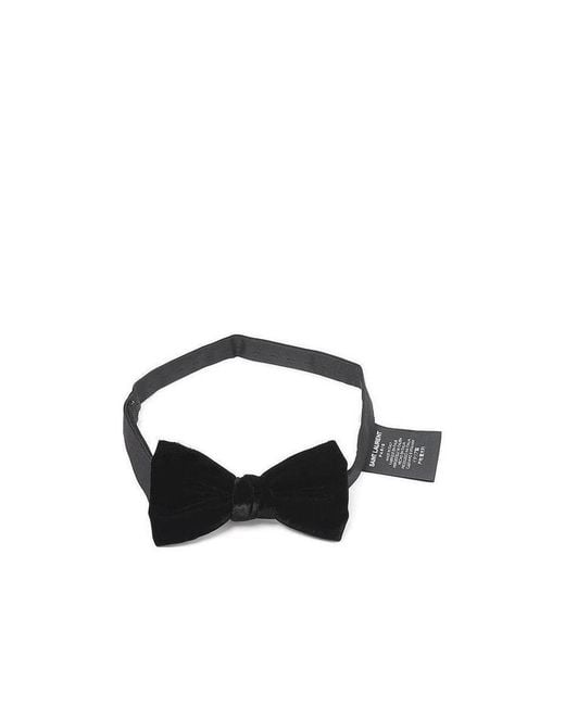 Saint Laurent White Yves Bow Tie for men