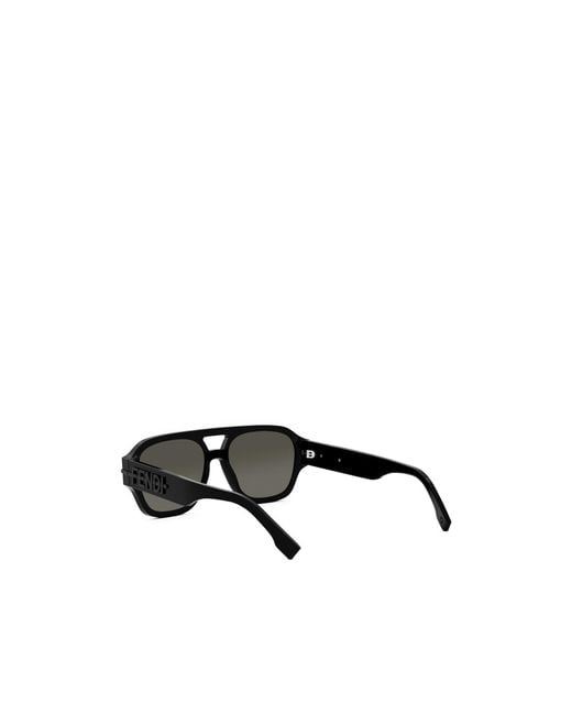 Fendi Black Eyewear Aviator Sunglasses for men