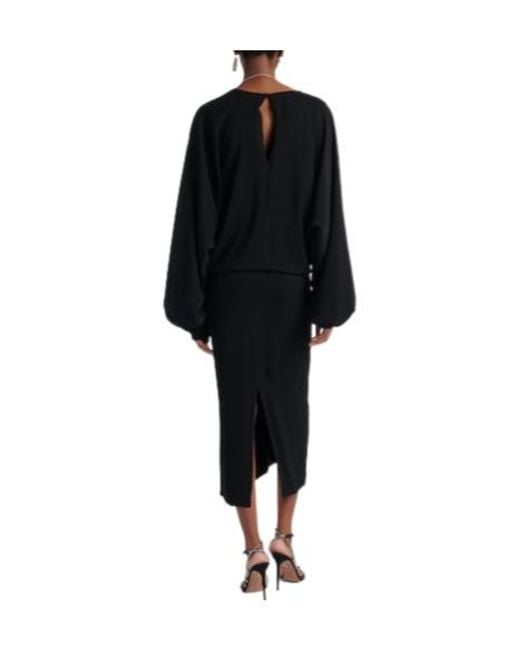 Max Mara Black Comfortable Midi Dress