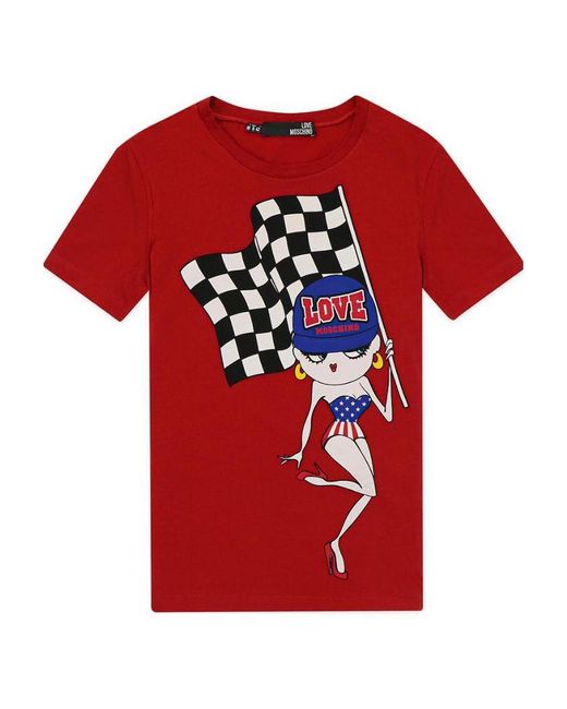 Moschino Red Printed T-Shirt