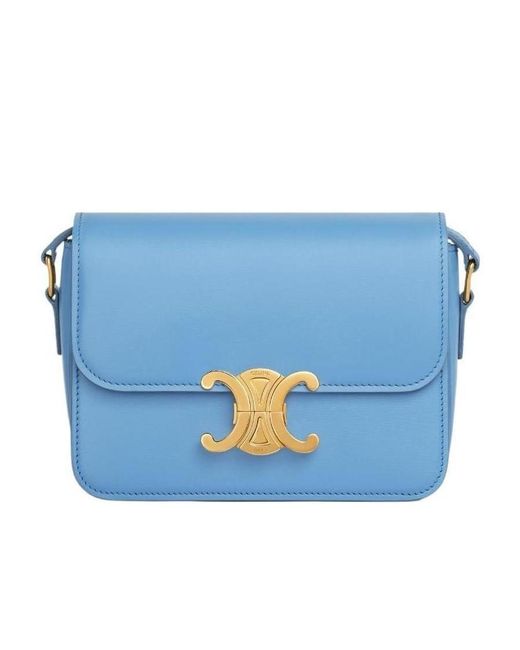 Céline Blue Teen Triomphe Bag