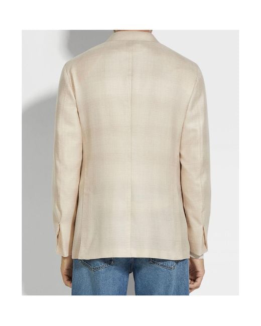 Zegna Natural Long-Sleeved Suit Jacket for men