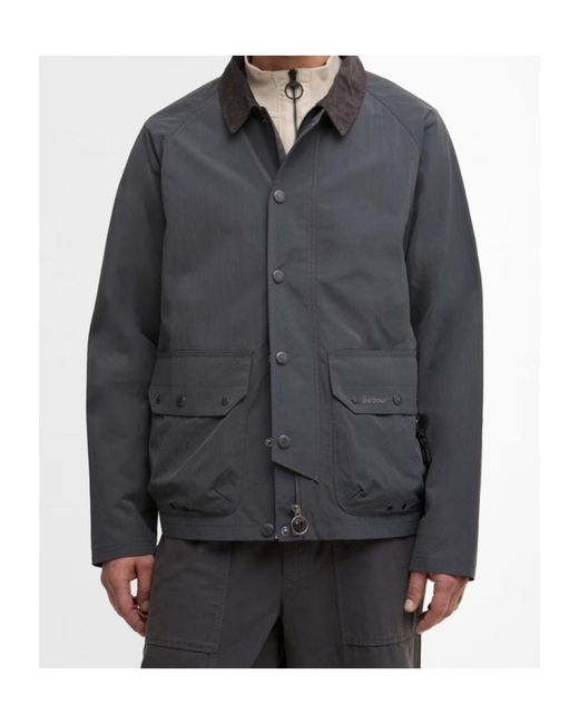 Barbour Gray Long-Sleeved Work Jacket for men