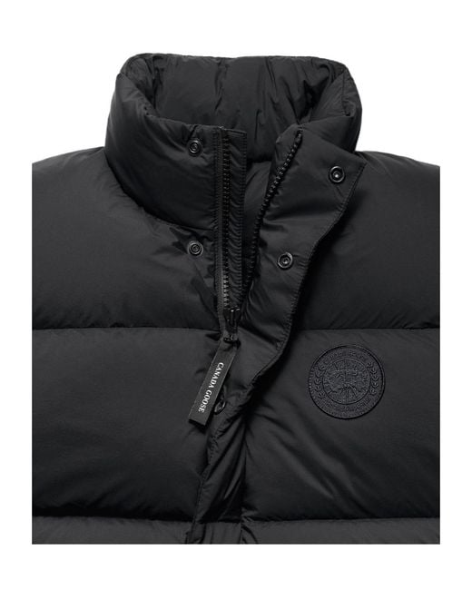 Canada Goose Black Logo Patch High-Neck Padded Vest for men