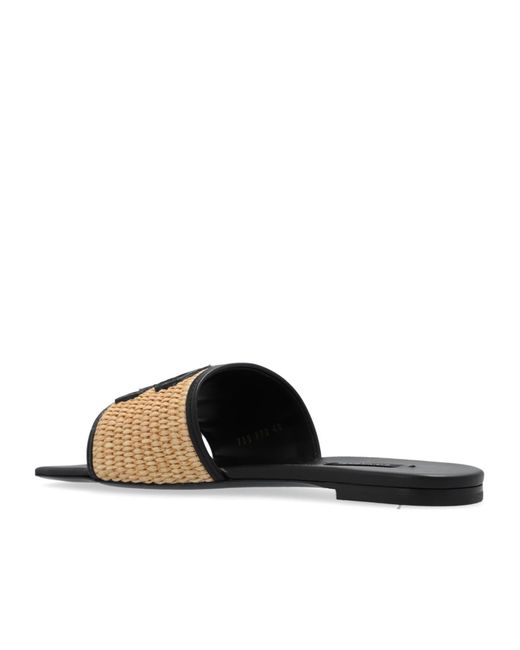 Casadei White Portofino Logo-Patch Square-Toe Slides