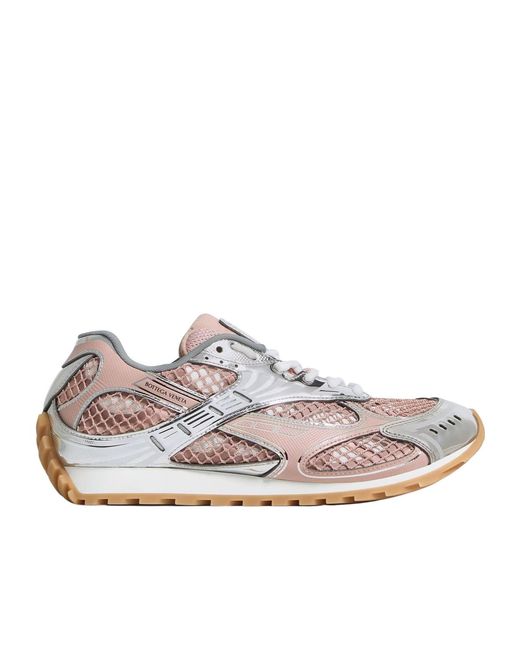 Bottega Veneta Pink Orbit Lace-Up Sneakers