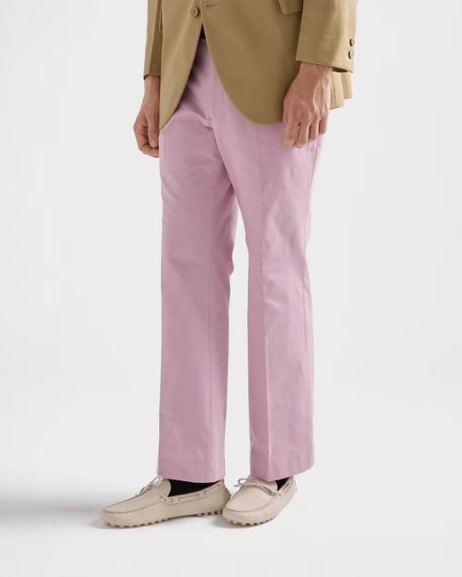 Prada Pink Pleated Tailored Trousers for men