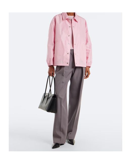 Jil Sander Pink Long-Sleeve Snap-Button Casual Jacket