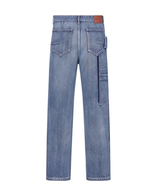 Dior Blue Homme Panelled Straight-Leg Jeans for men