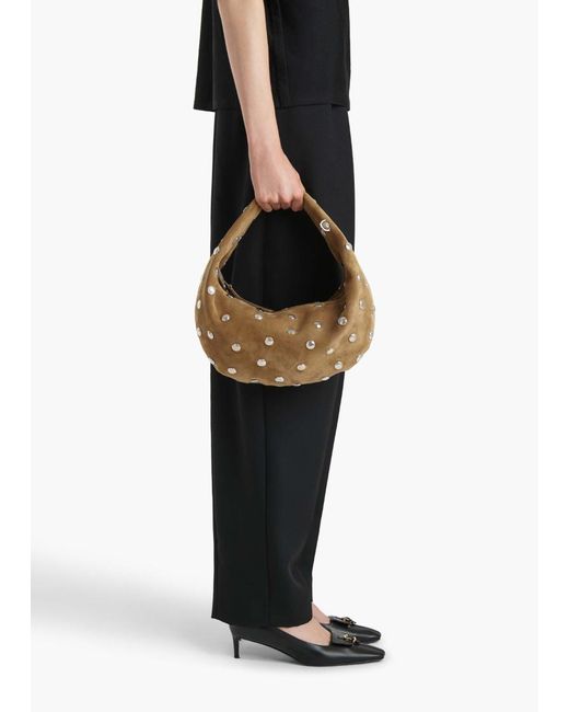 Khaite Metallic Olivia Studded Medium Hobo Bag