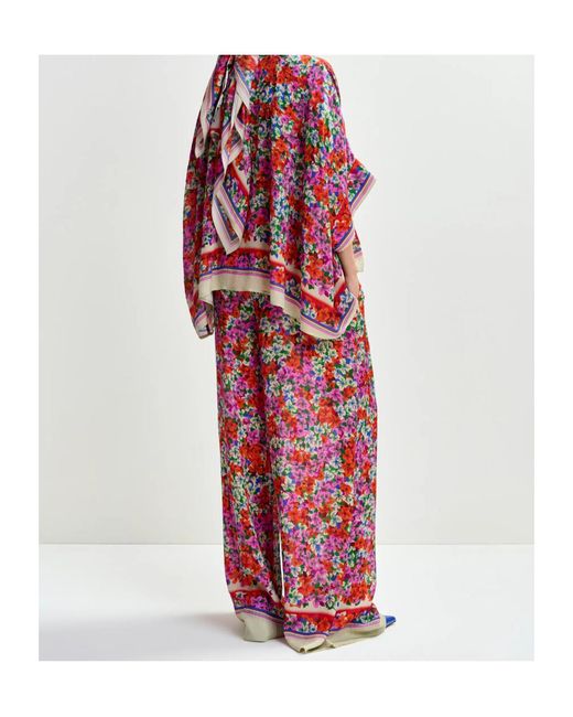 Essentiel Antwerp Red Floral Trousers