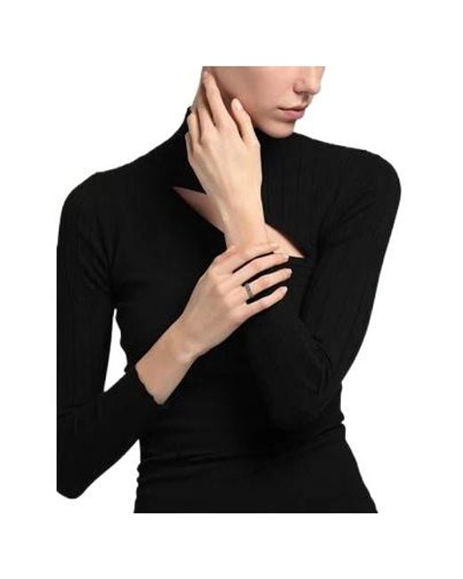 Tory Burch Black Minimalist Ring