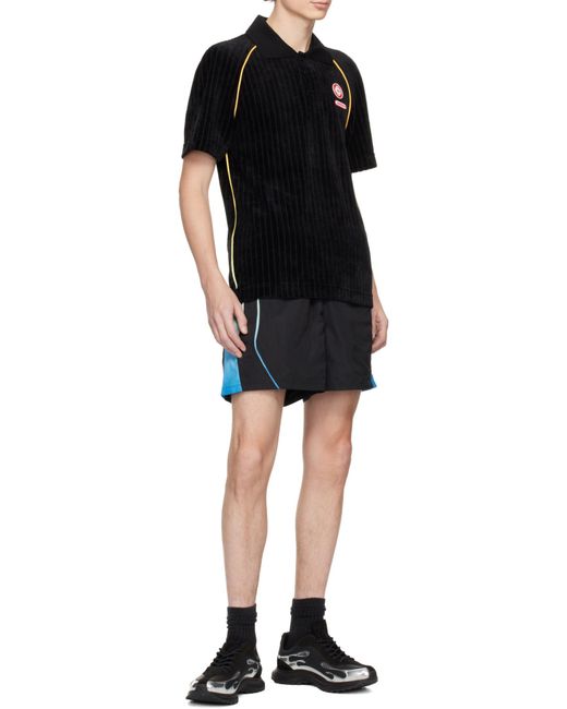 Casablanca Gray Football Windbreaker Shorts for men