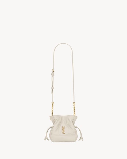 Saint Laurent Natural Jamie Mini Bucket Bag