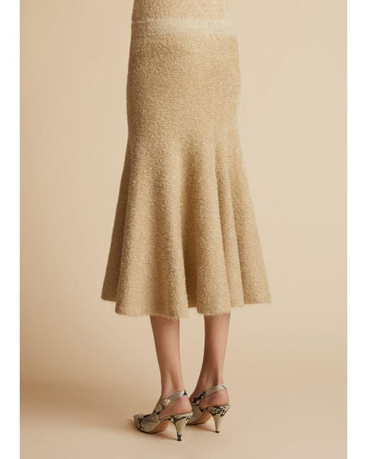 Khaite Natural Cadence A-Line Brushed Skirt