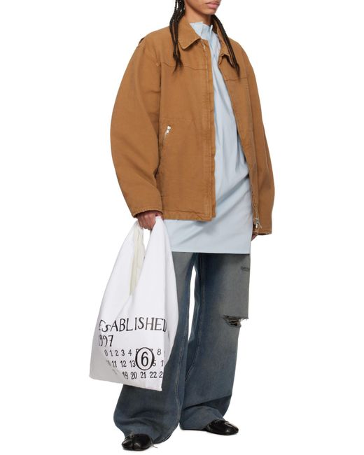 MM6 by Maison Margiela White Classic Japanese Handbag