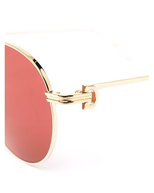 Cartier Pink Round-Frame Sunglasses