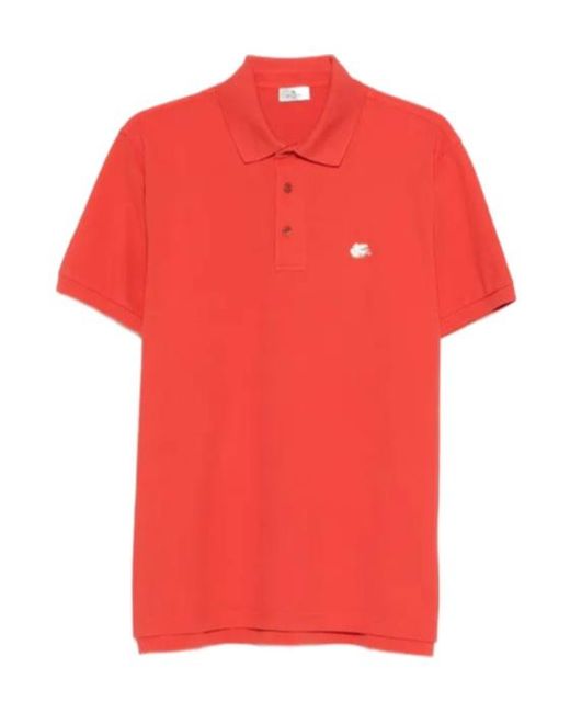 Etro Red Button Polo Shirt for men
