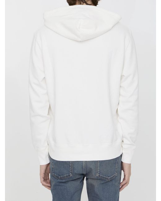 Autry Gray Logo-Printed Drawstring Hoodie for men
