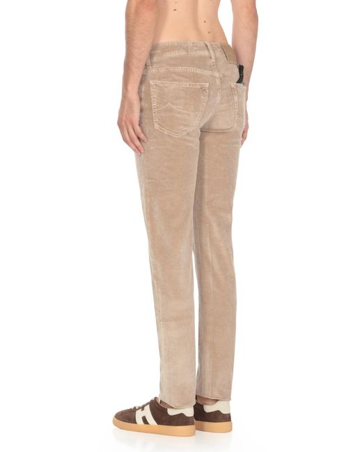 Jacob Cohen Natural Nick Slim-Fit Corduroy Trousers for men