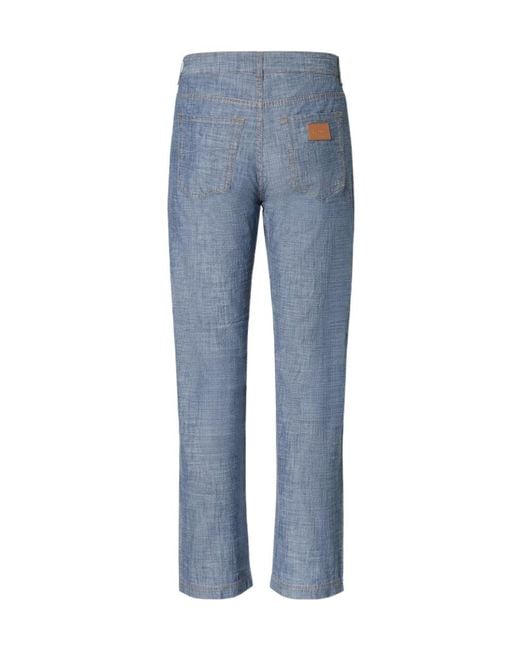 Fendi Blue Straight-Leg Pants for men