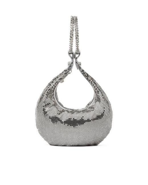 Versace Metallic Chain-Linked Mesh Clutch Bag