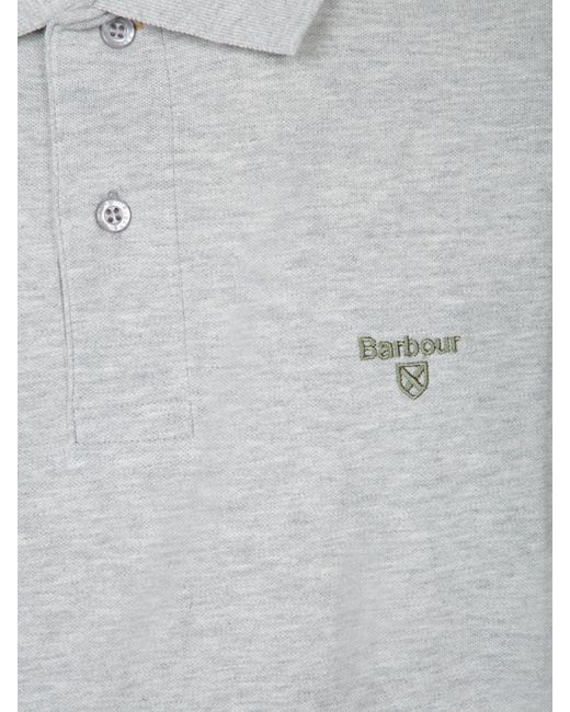 Barbour Gray Short-Sleeved Polo Shirt for men