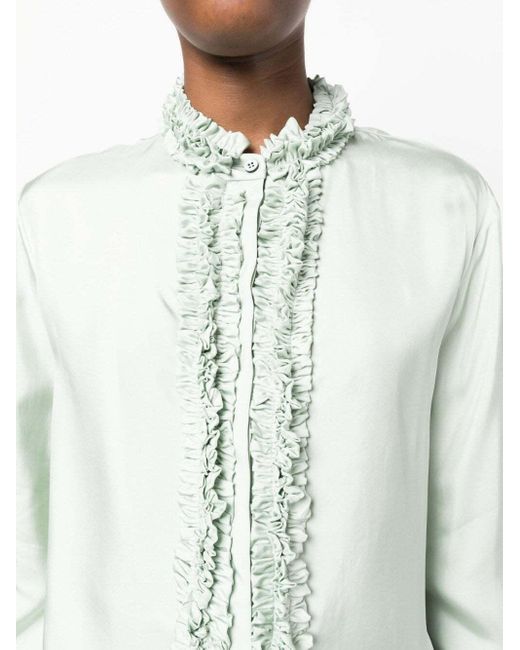 Jil Sander Multicolor Ruffle-Trim Blouse