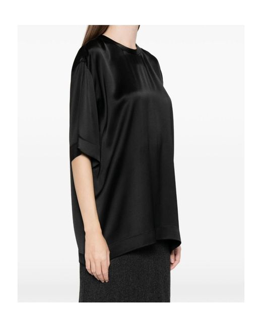 Totême  Black Satin T-Shirt