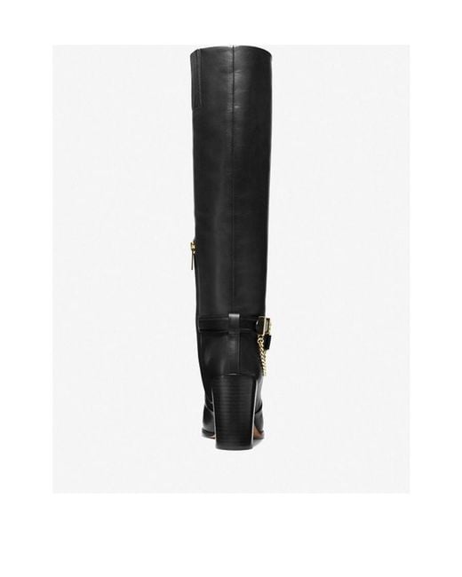 Michael Kors Black Hamilton 100Mm Leather Boots