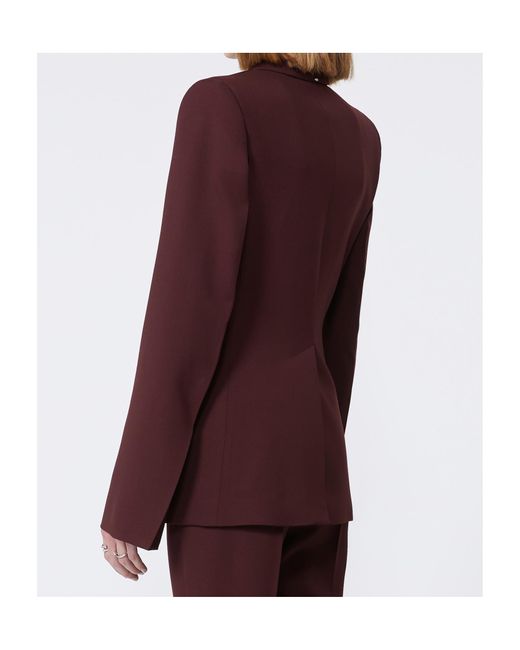 Sportmax Purple Long-Sleeved Tailored Blazer