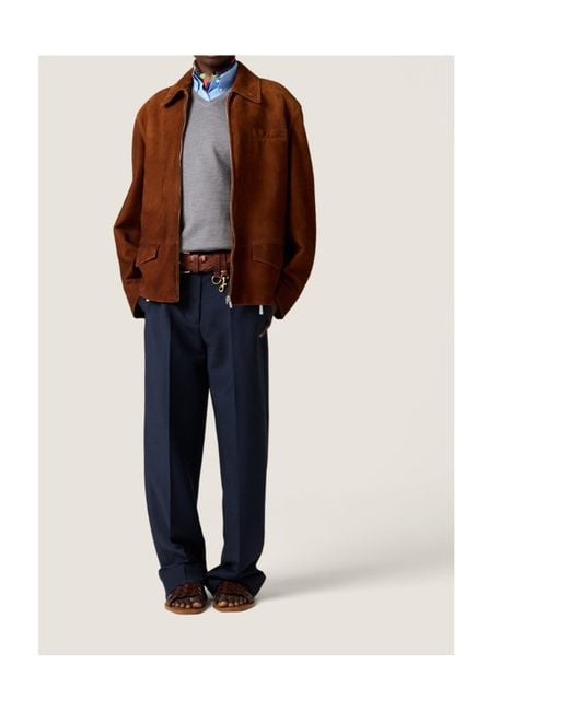 Miu Miu Brown Waxed Suede Jacket