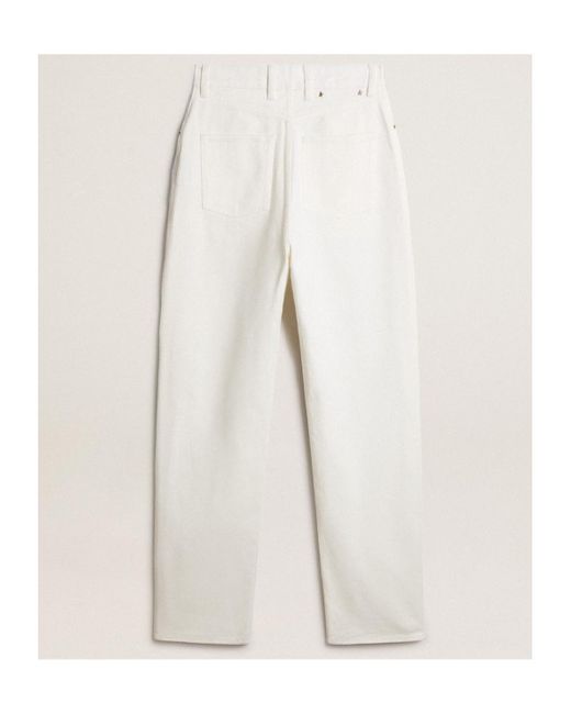 Golden Goose Deluxe Brand White Straight-Leg Jeans