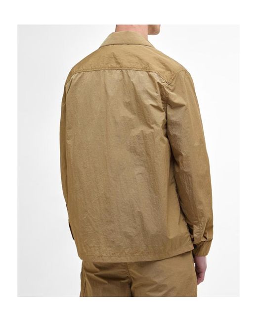 Barbour Green Inline Zip-Through Overshirt for men