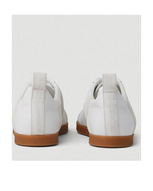 Totême  White Totême Round-Toe Lace-Up Sneakers