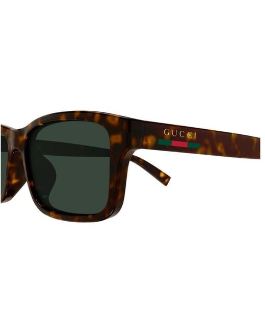 Gucci Black Eyewear Rectangular Frame Sunglasses for men