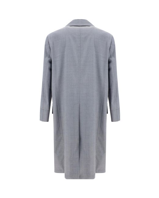 Brunello Cucinelli Gray Double-Breasted Coat for men
