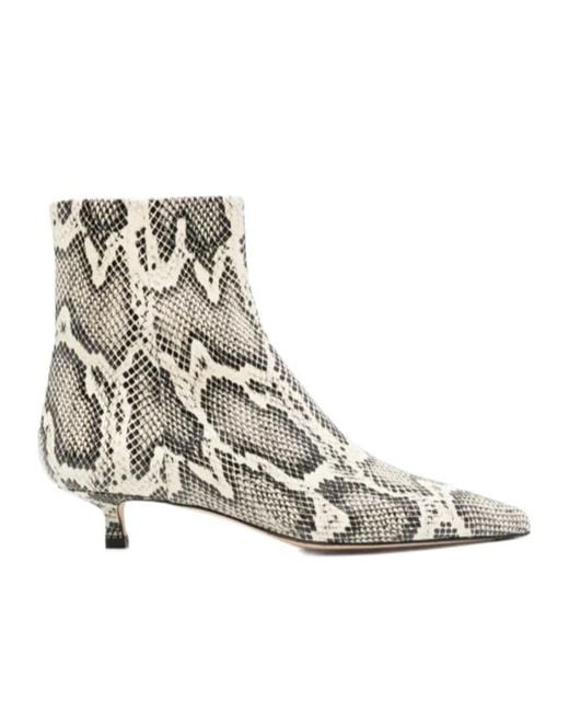 Aeyde Natural Low-Heeled Ankle Boots