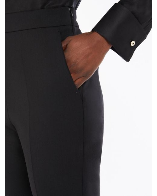 Max Mara Black Nepeta Dart Detailed Cropped Trousers